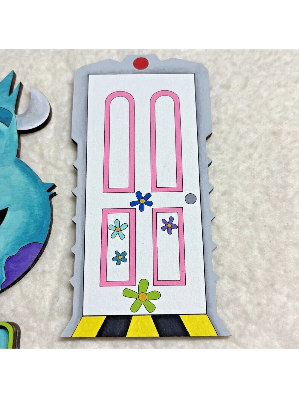 lot of 6 Pcs Monsters Inc Tiered Tray Decor Set Wooden Signs - hand painted OOAK